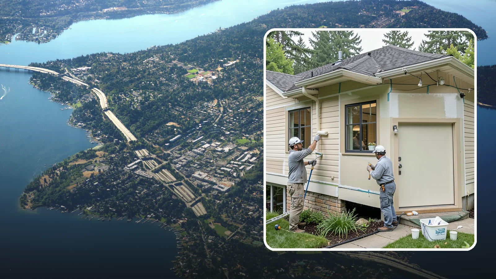 House Painting Prep in Mercer Island, King County, WA - Thorough house painting prep that ensures your exterior finish lasts in the wet PNW climate.