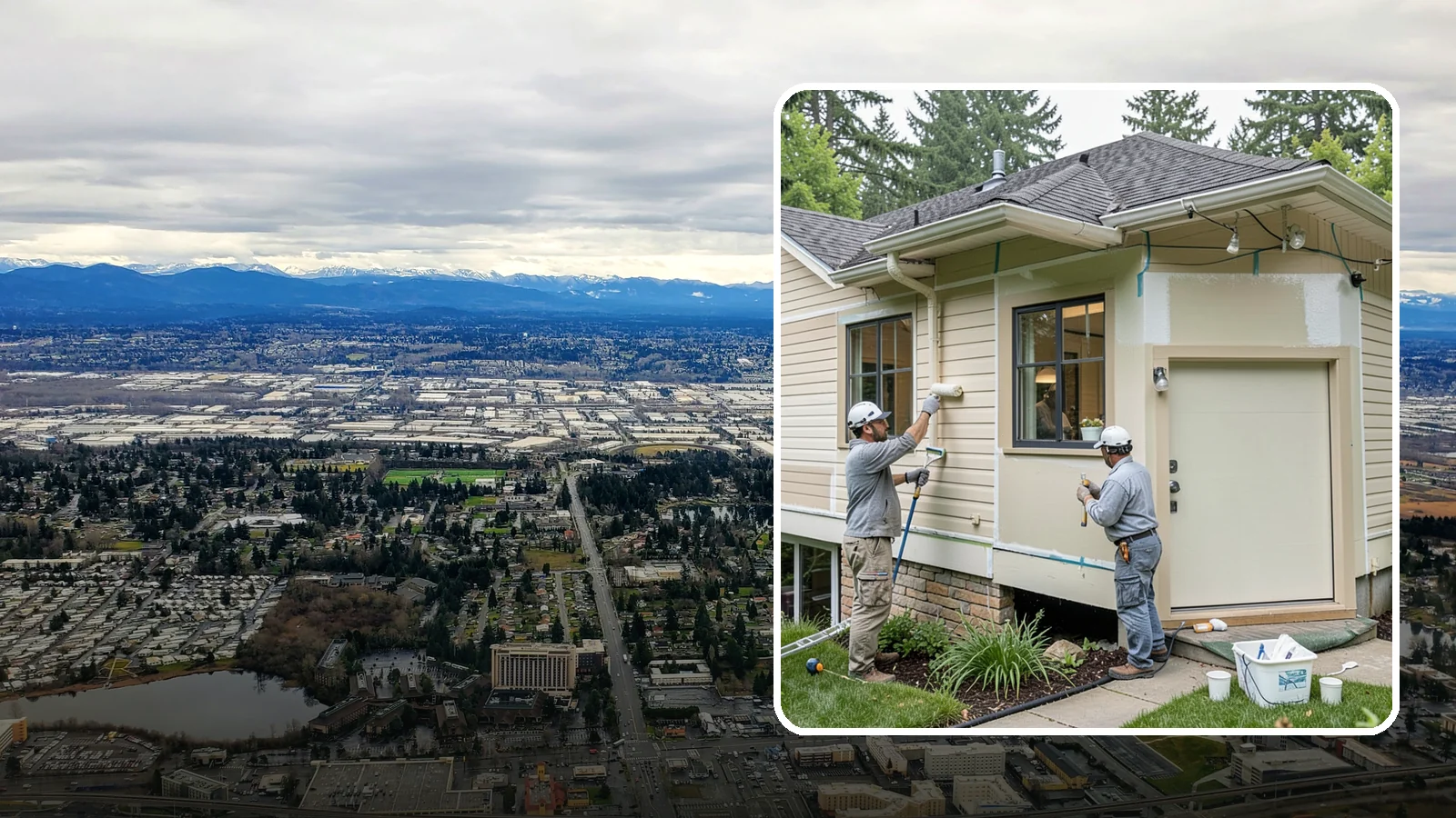 House Painting Prep in SeaTac, King County, WA - Thorough house painting prep that ensures your exterior finish lasts in the wet PNW climate.