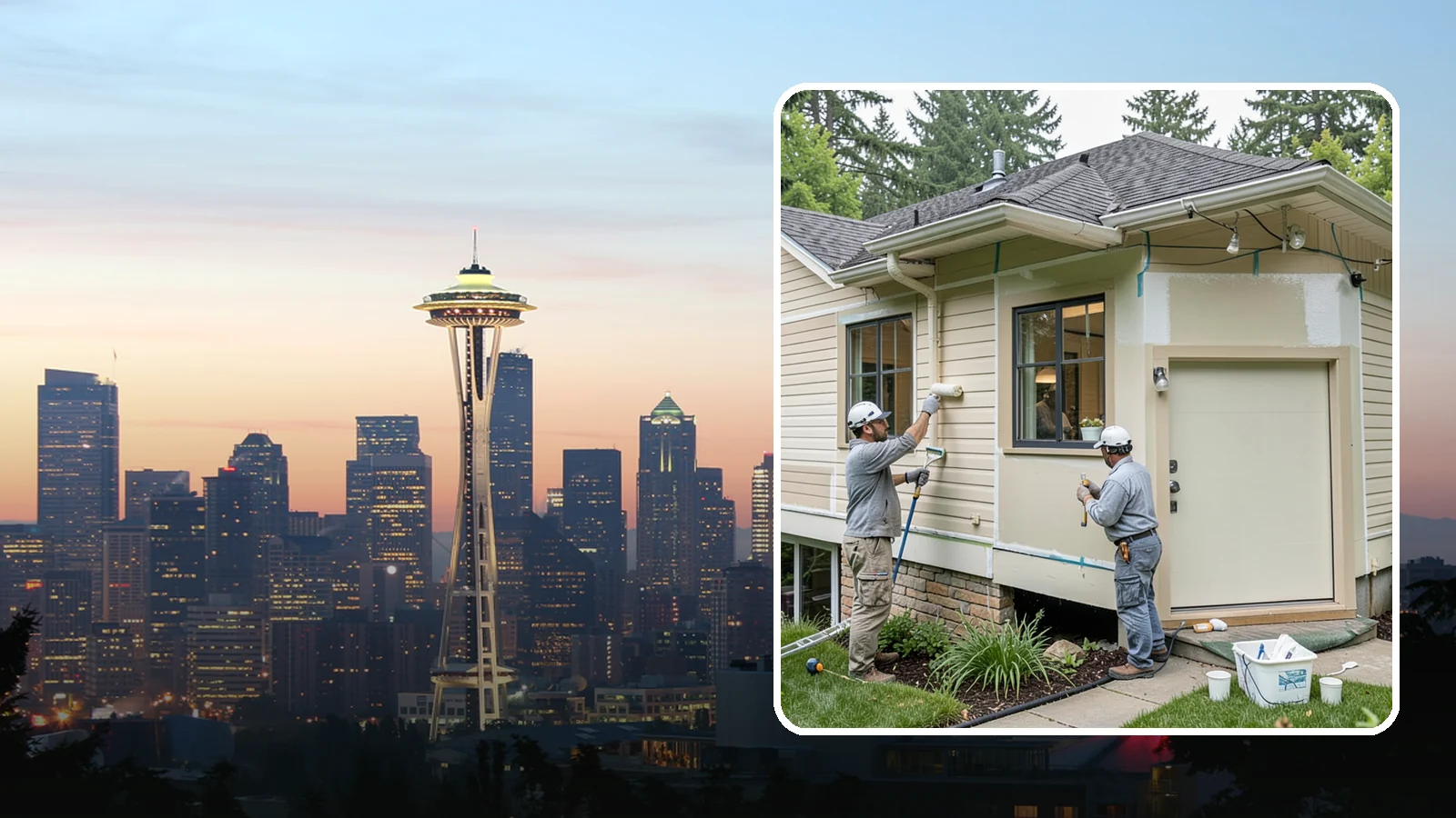 House Painting Prep in Seattle, King County, WA - Thorough house painting prep that ensures your exterior finish lasts in the wet PNW climate.