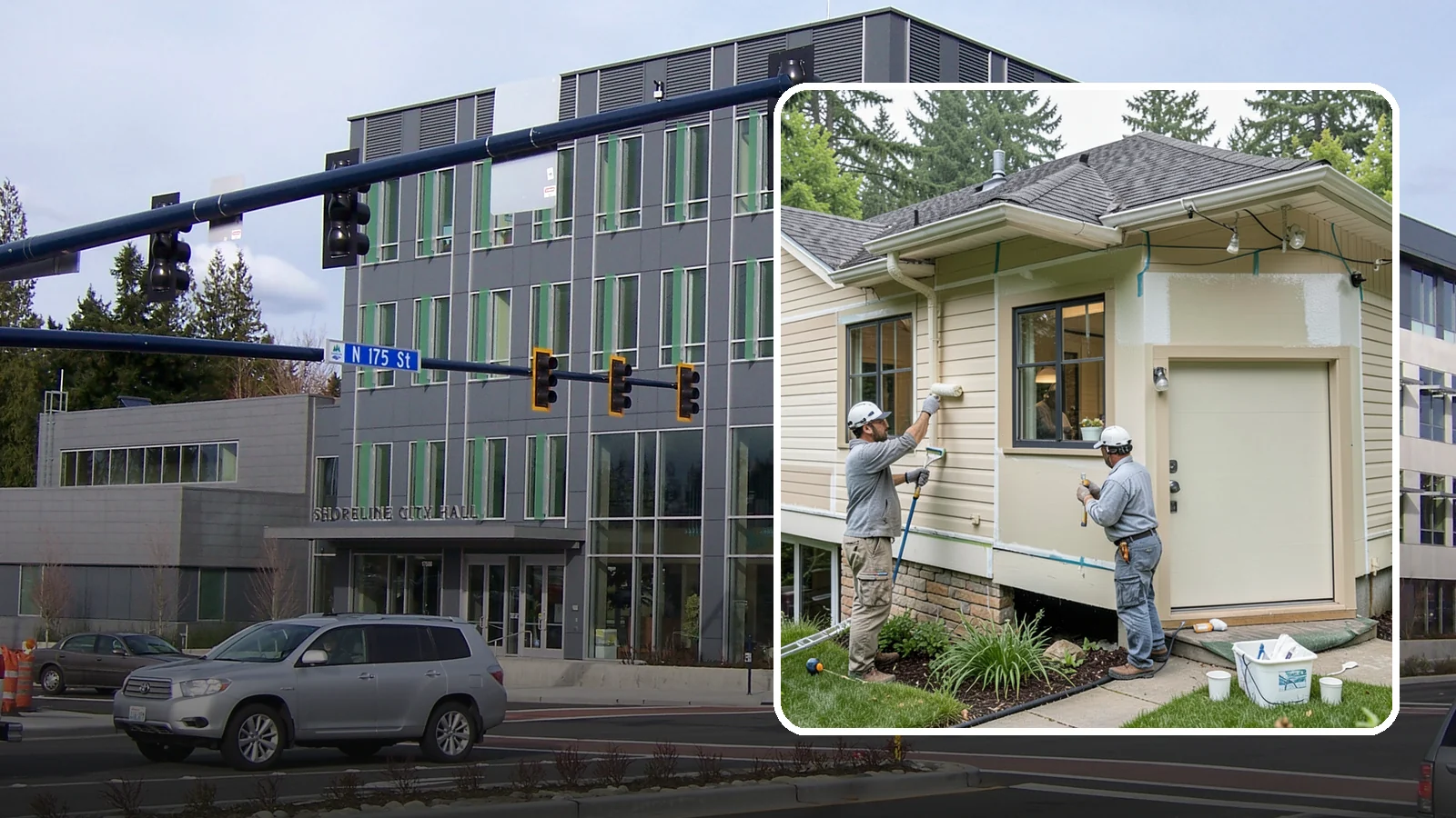 House Painting Prep in Shoreline, King County, WA - Thorough house painting prep that ensures your exterior finish lasts in the wet PNW climate.