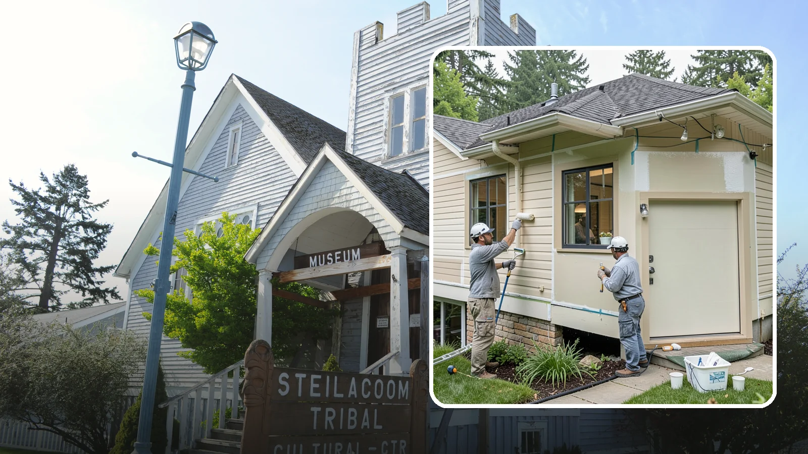 House Painting Prep in Steilacoom, Pierce County, WA - Thorough house painting prep that ensures your exterior finish lasts in the wet PNW climate.