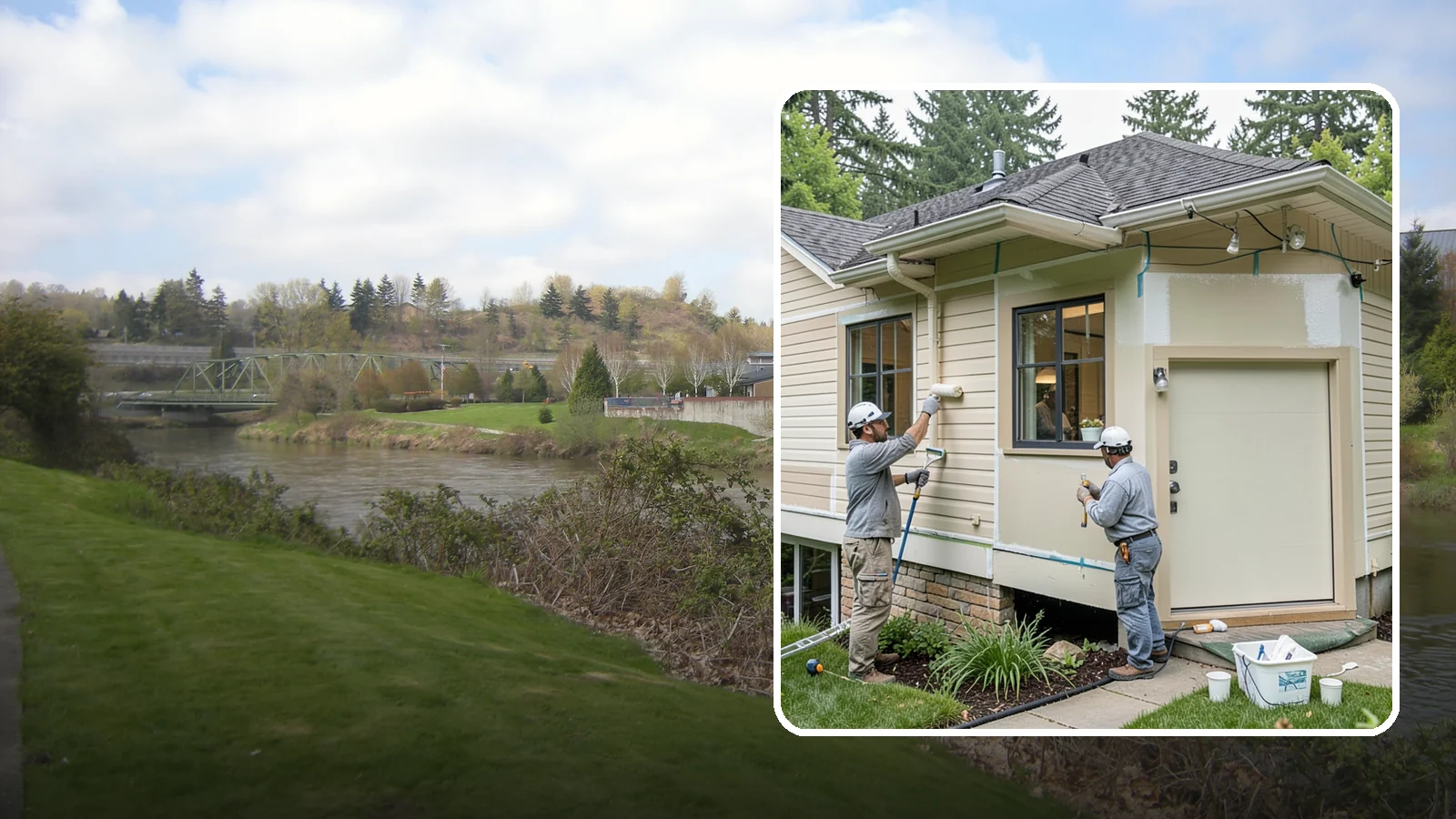 House Painting Prep in Tukwila, King County, WA - Thorough house painting prep that ensures your exterior finish lasts in the wet PNW climate.