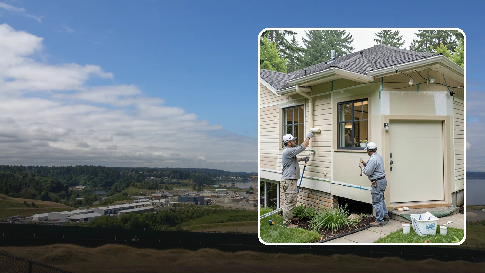 House Painting Prep in University Place, Pierce County, WA - Thorough house painting prep that ensures your exterior finish lasts in the wet PNW climate.
