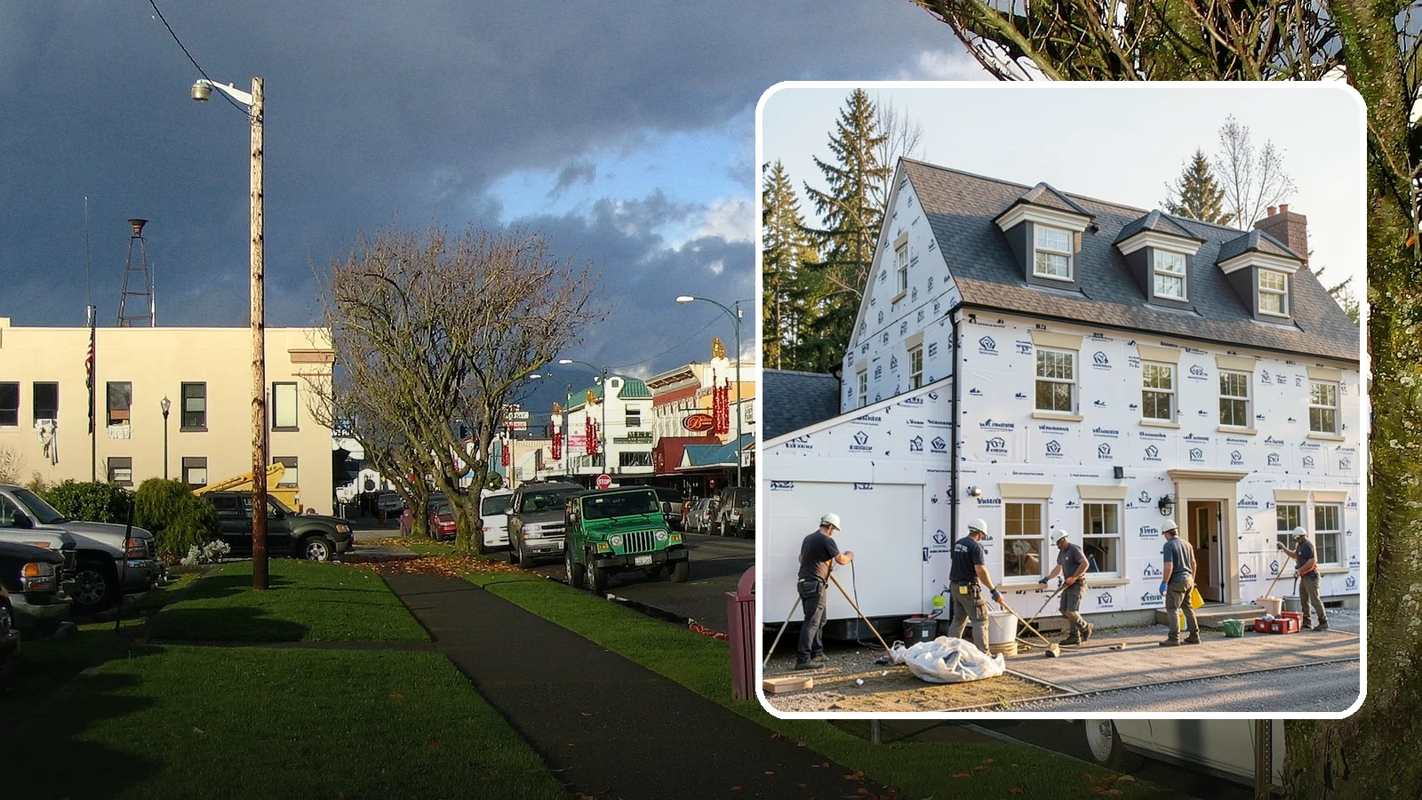 House Wrap Installation in Arlington, Snohomish County, WA - We install weather-resistive house wrap that creates a critical drainage and air barrier behind your siding.