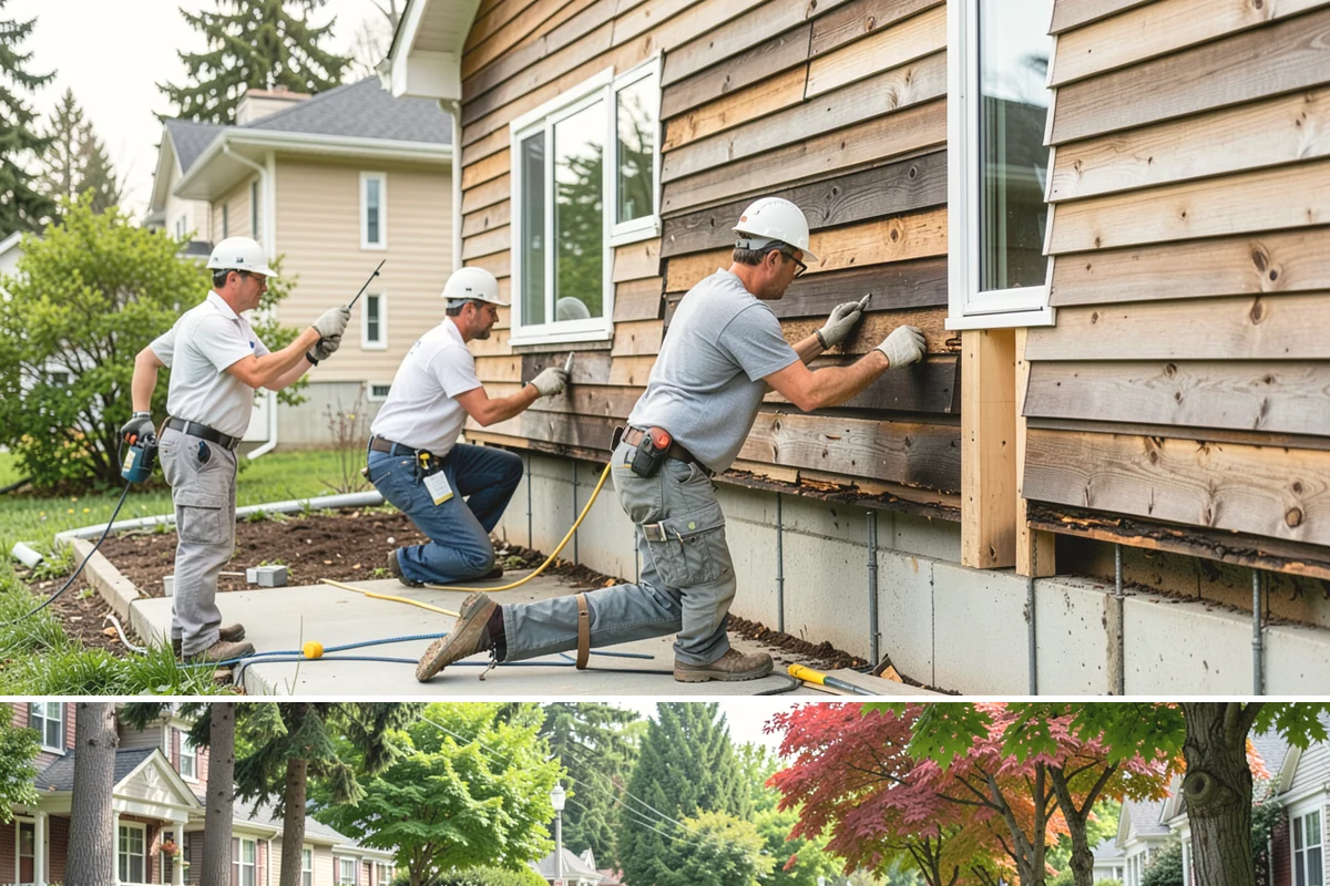 House Wrap Installation in Beaux Arts Village, King County, WA - House wrap can be installed in most conditions, but dry days ensure tapes and seals adhere fully.