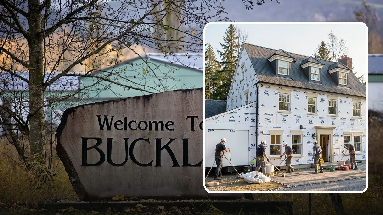 House Wrap Installation in Buckley, Pierce County, WA - We install weather-resistive house wrap that creates a critical drainage and air barrier behind your siding.