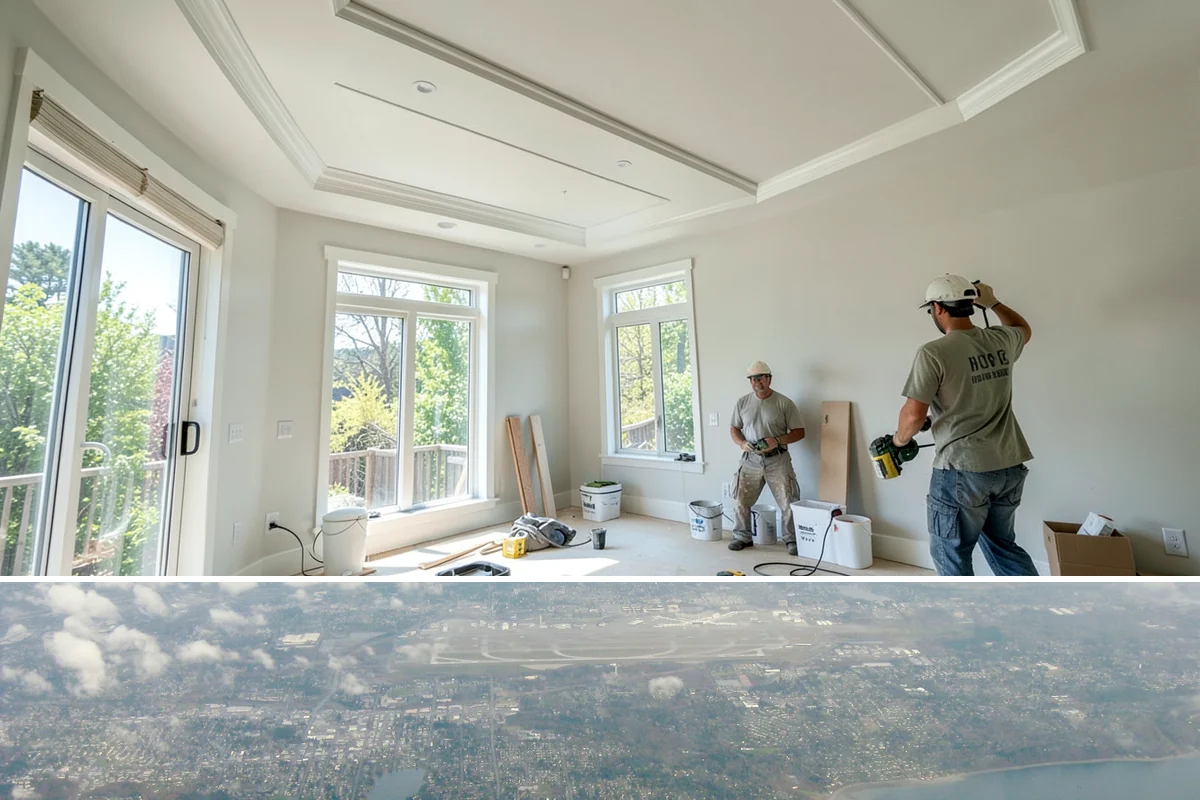 House Wrap Installation in Burien, King County, WA - House wrap can be installed in most conditions, but dry days ensure tapes and seals adhere fully.