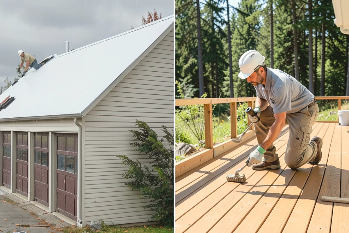 House Wrap Installation in Carbonado, Pierce County, WA - Inspect sheathing and repair any existing damage
