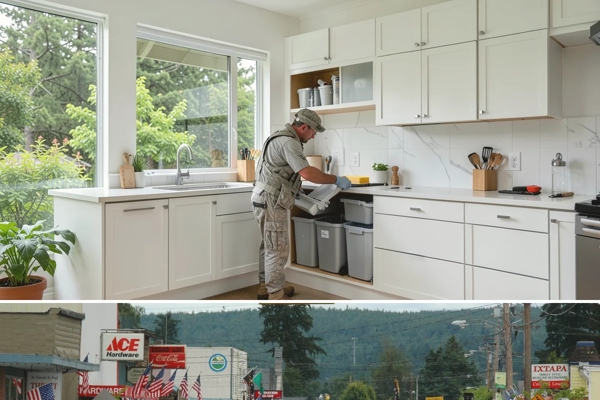 House Wrap Installation in Carnation, King County, WA - House wrap can be installed in most conditions, but dry days ensure tapes and seals adhere fully.