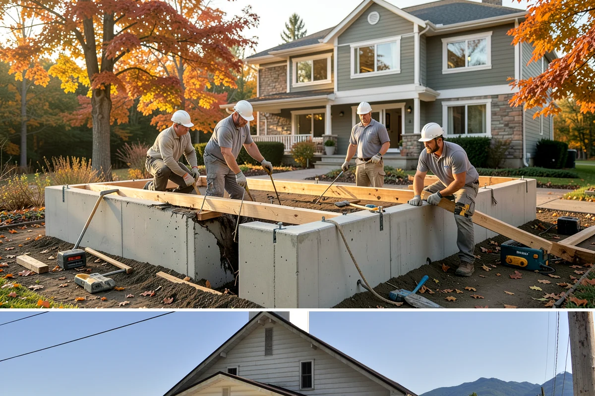 House Wrap Installation in Concrete, Skagit County, WA - House wrap can be installed in most conditions, but dry days ensure tapes and seals adhere fully.