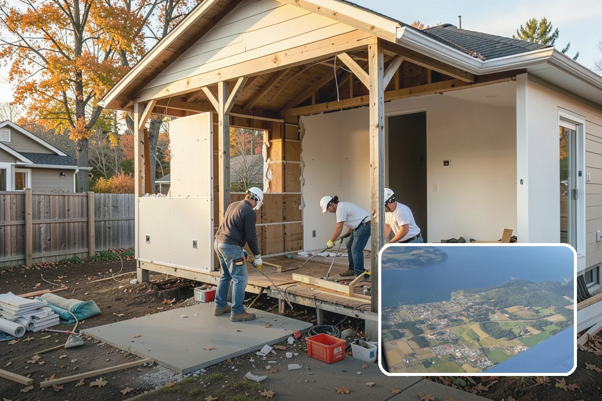 House Wrap Installation in Coupeville, Island County, WA - Creates a continuous secondary drainage plane