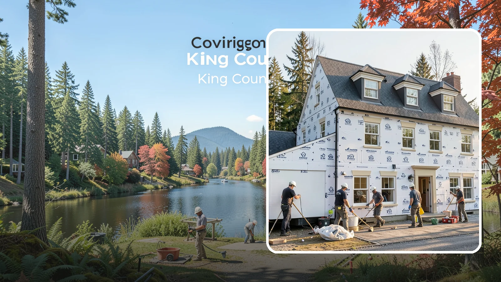 House Wrap Installation in Covington, King County, WA - We install weather-resistive house wrap that creates a critical drainage and air barrier behind your siding.