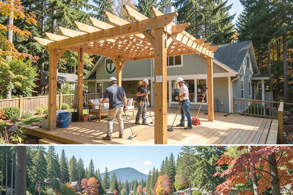 House Wrap Installation in Covington, King County, WA - House wrap can be installed in most conditions, but dry days ensure tapes and seals adhere fully.