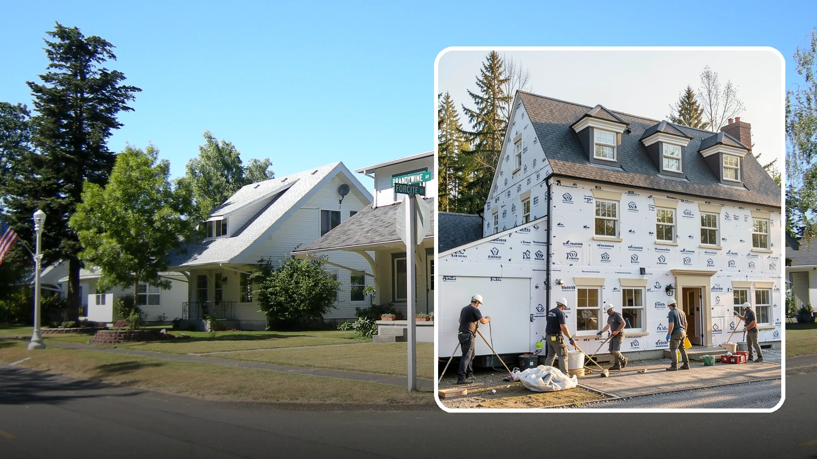 House Wrap Installation in DuPont, Pierce County, WA - We install weather-resistive house wrap that creates a critical drainage and air barrier behind your siding.