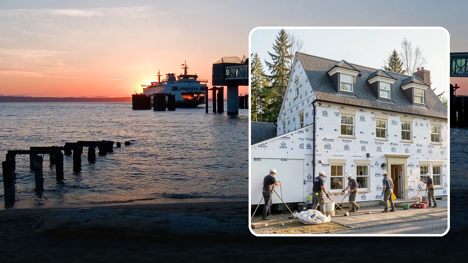 House Wrap Installation in Edmonds, Snohomish County, WA - We install weather-resistive house wrap that creates a critical drainage and air barrier behind your siding.