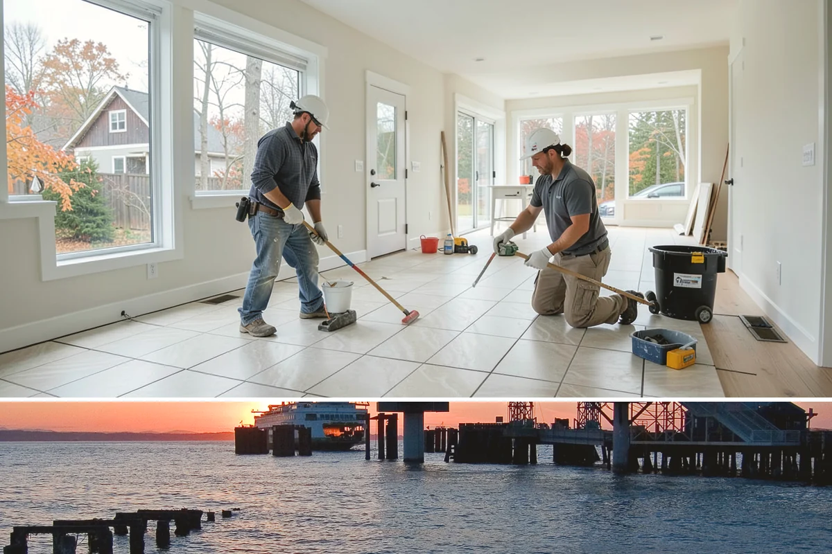 House Wrap Installation in Edmonds, Snohomish County, WA - House wrap can be installed in most conditions, but dry days ensure tapes and seals adhere fully.