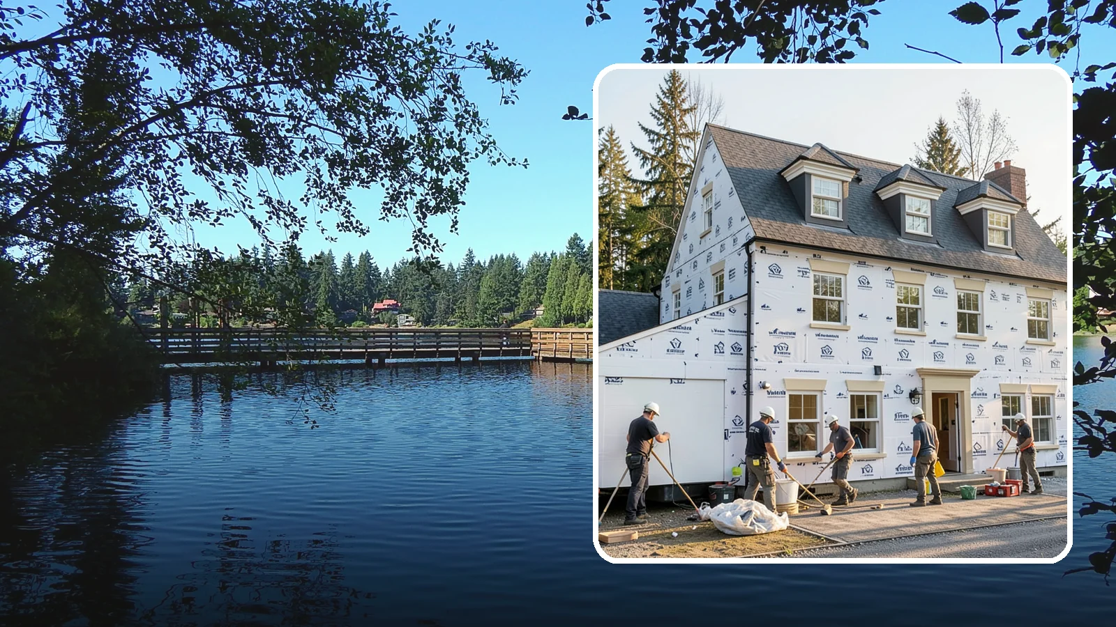 House Wrap Installation in Federal Way, King County, WA - We install weather-resistive house wrap that creates a critical drainage and air barrier behind your siding.