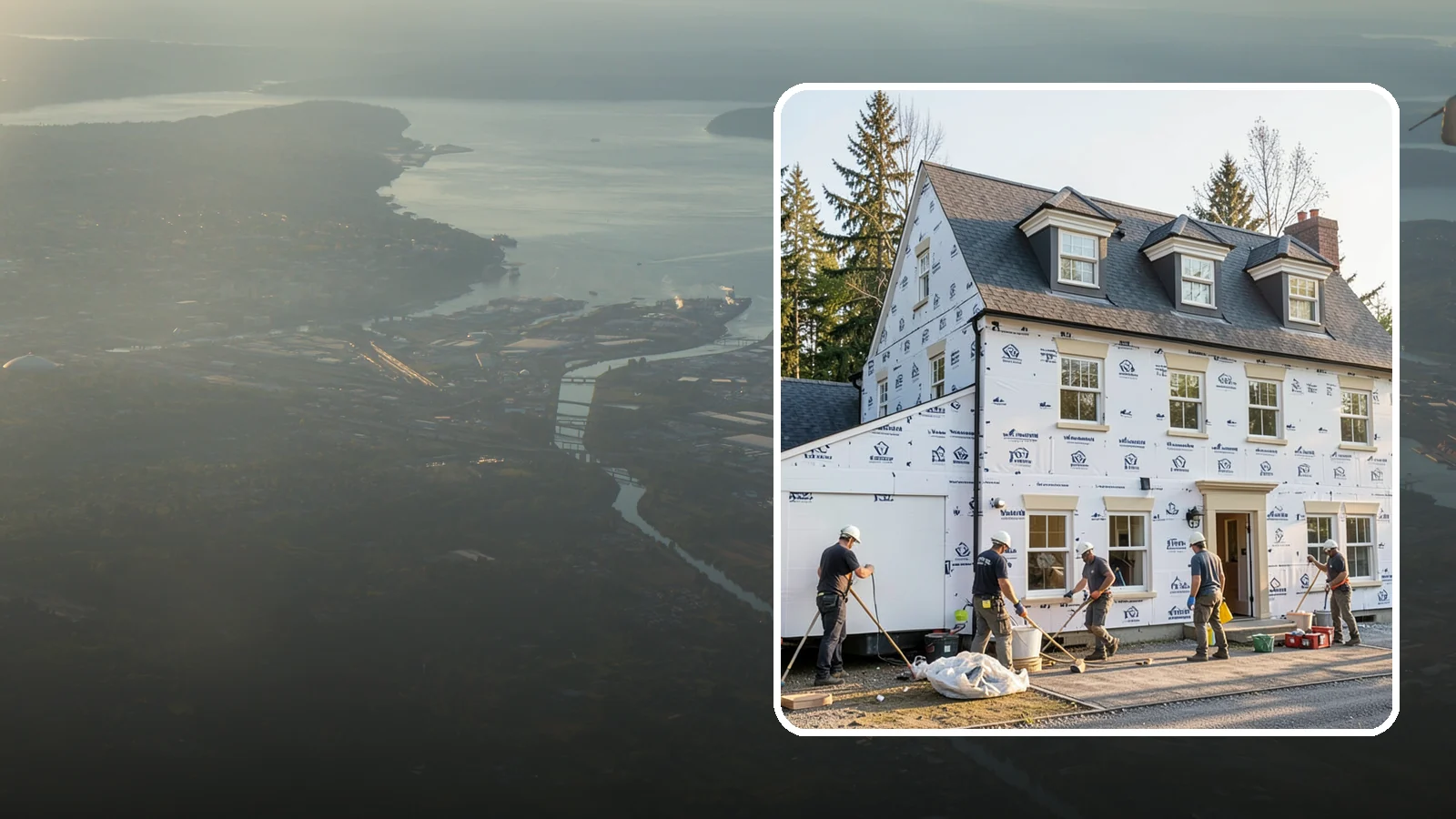 House Wrap Installation in Fife, Pierce County, WA - We install weather-resistive house wrap that creates a critical drainage and air barrier behind your siding.