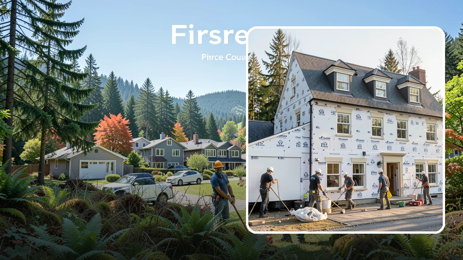 House Wrap Installation in Fircrest, Pierce County, WA - We install weather-resistive house wrap that creates a critical drainage and air barrier behind your siding.