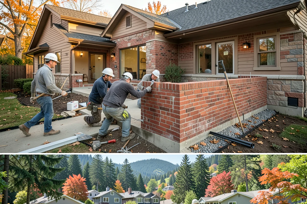 House Wrap Installation in Fircrest, Pierce County, WA - House wrap can be installed in most conditions, but dry days ensure tapes and seals adhere fully.