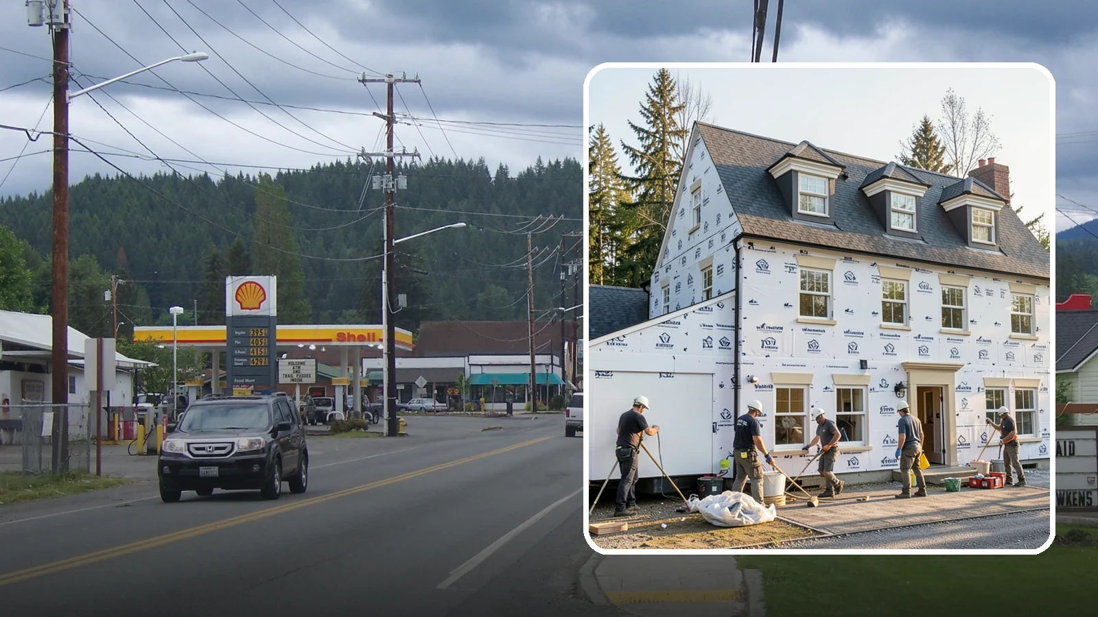 House Wrap Installation in Granite Falls, Snohomish County, WA - We install weather-resistive house wrap that creates a critical drainage and air barrier behind your siding.