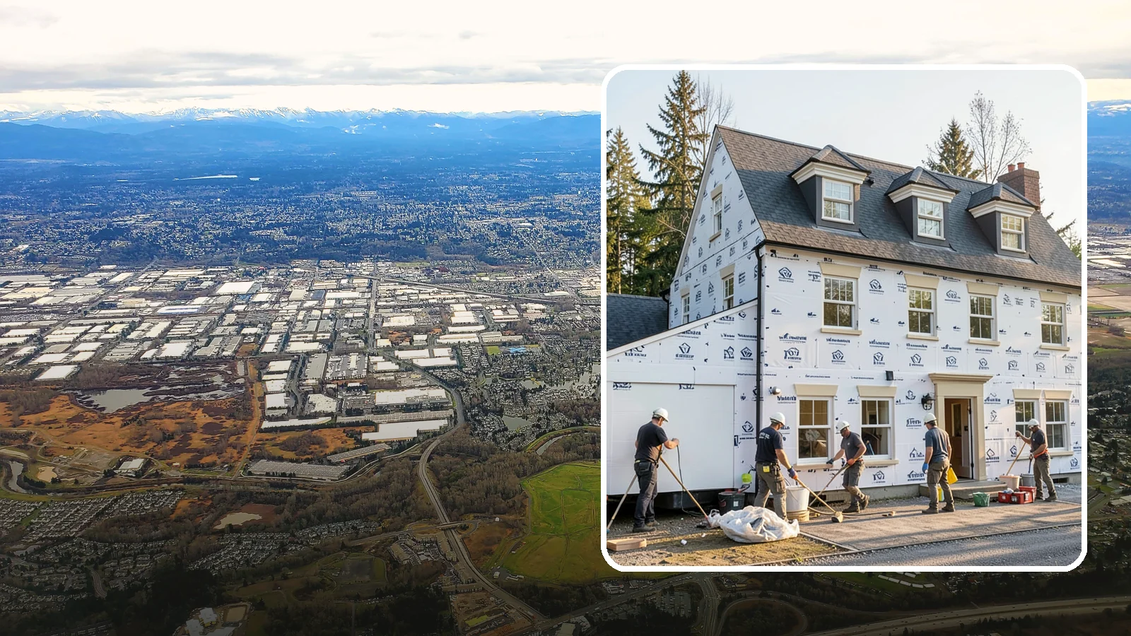 House Wrap Installation in Kent, King County, WA - We install weather-resistive house wrap that creates a critical drainage and air barrier behind your siding.