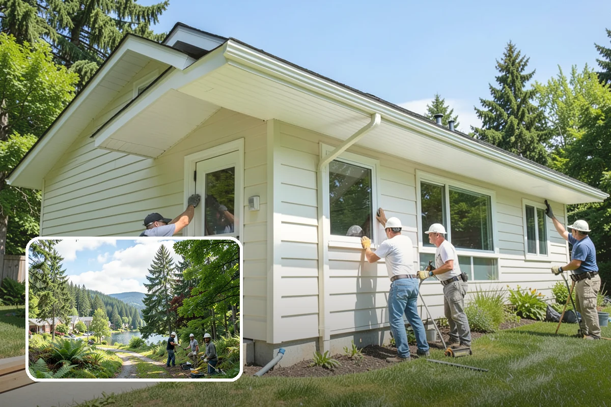 House Wrap Installation in Lake Forest Park, King County, WA - Creates a continuous secondary drainage plane