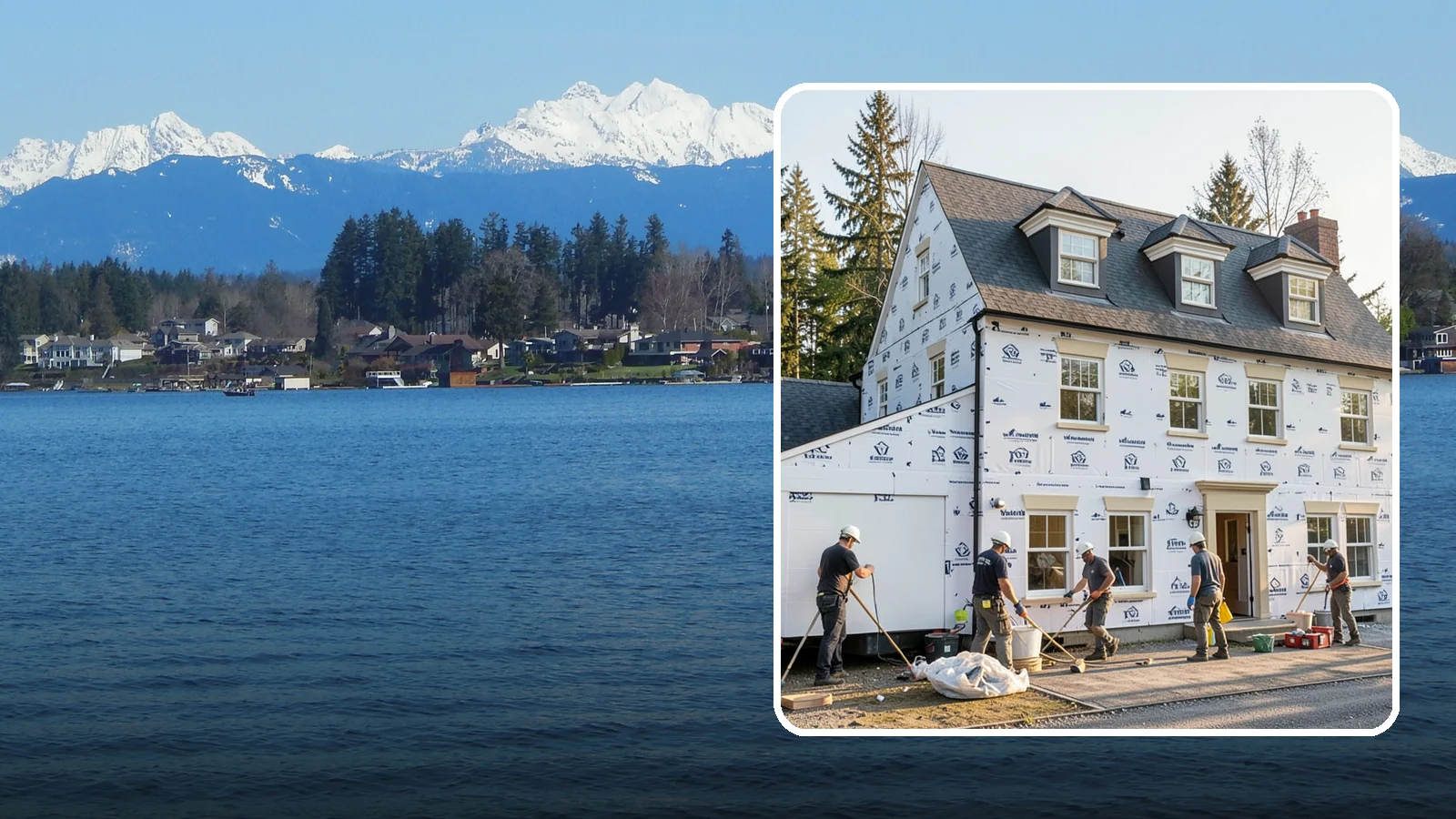 House Wrap Installation in Lake Stevens, Snohomish County, WA - We install weather-resistive house wrap that creates a critical drainage and air barrier behind your siding.