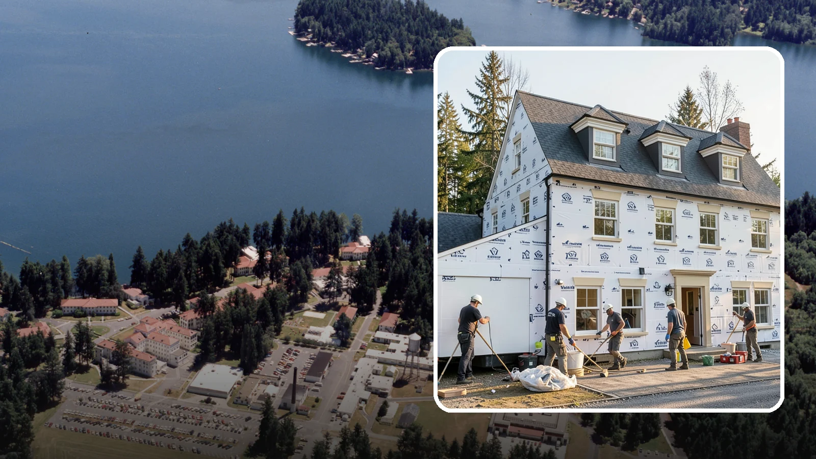 House Wrap Installation in Lakewood, Pierce County, WA - We install weather-resistive house wrap that creates a critical drainage and air barrier behind your siding.