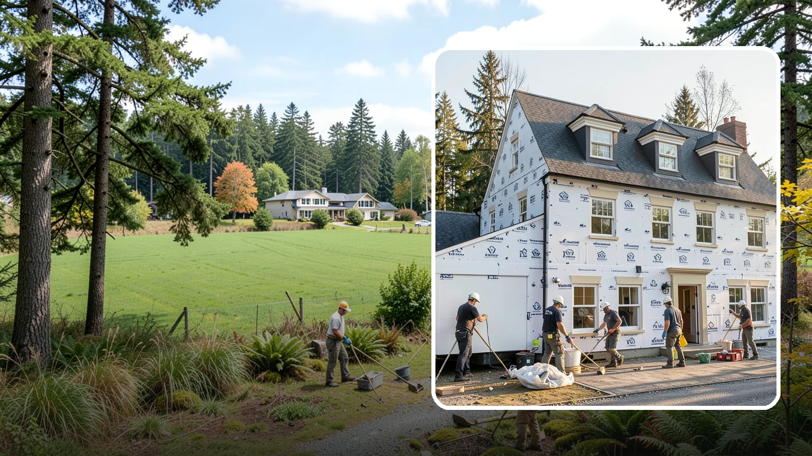 House Wrap Installation in Lyman, Skagit County, WA - We install weather-resistive house wrap that creates a critical drainage and air barrier behind your siding.