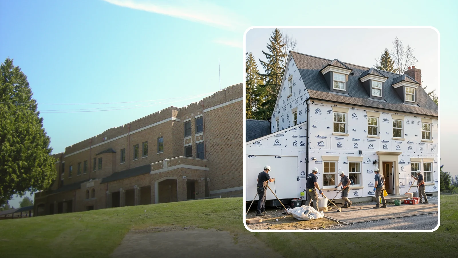 House Wrap Installation in Maple Valley, King County, WA - We install weather-resistive house wrap that creates a critical drainage and air barrier behind your siding.