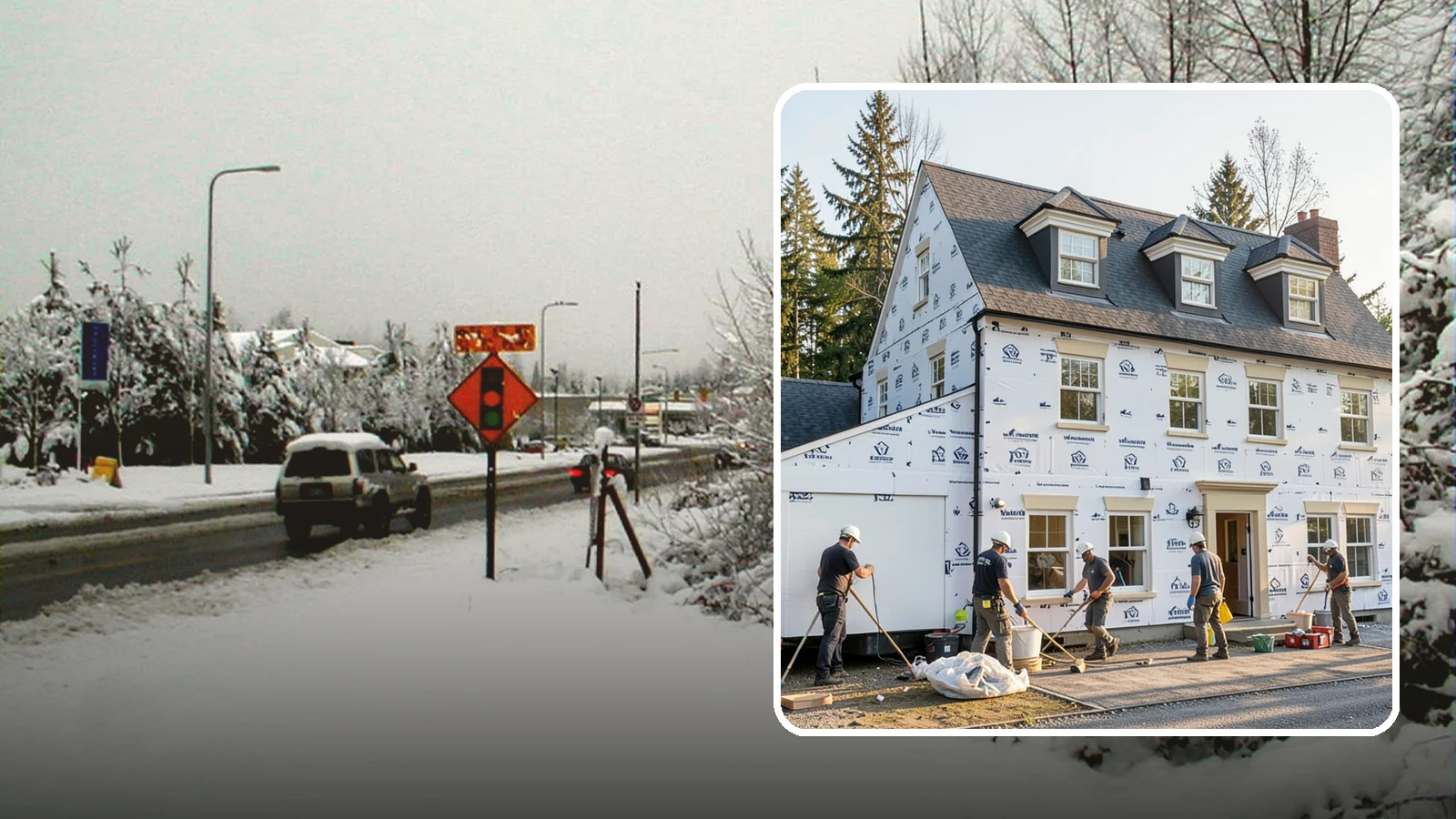 House Wrap Installation in Newcastle, King County, WA - We install weather-resistive house wrap that creates a critical drainage and air barrier behind your siding.