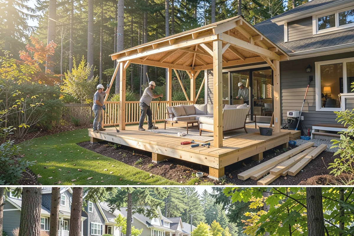 House Wrap Installation in Normandy Park, King County, WA - House wrap can be installed in most conditions, but dry days ensure tapes and seals adhere fully.