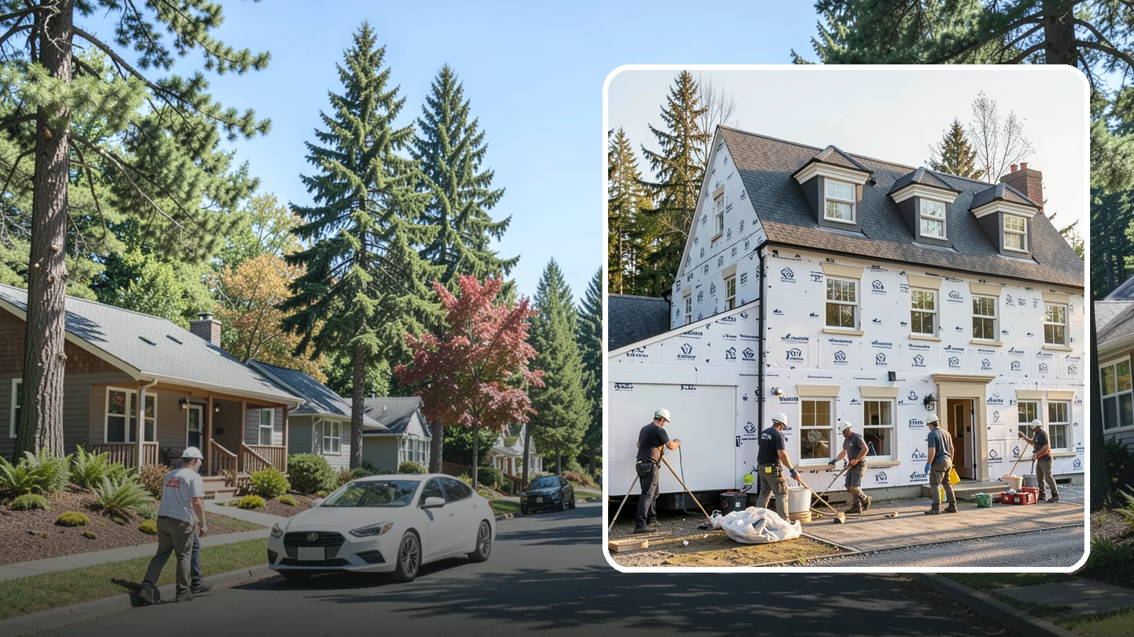 House Wrap Installation in Orting, Pierce County, WA - We install weather-resistive house wrap that creates a critical drainage and air barrier behind your siding.
