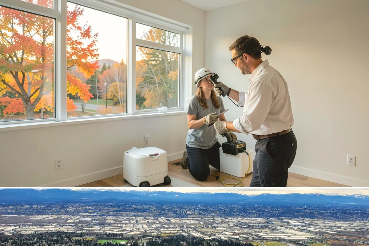 House Wrap Installation in SeaTac, King County, WA - House wrap can be installed in most conditions, but dry days ensure tapes and seals adhere fully.