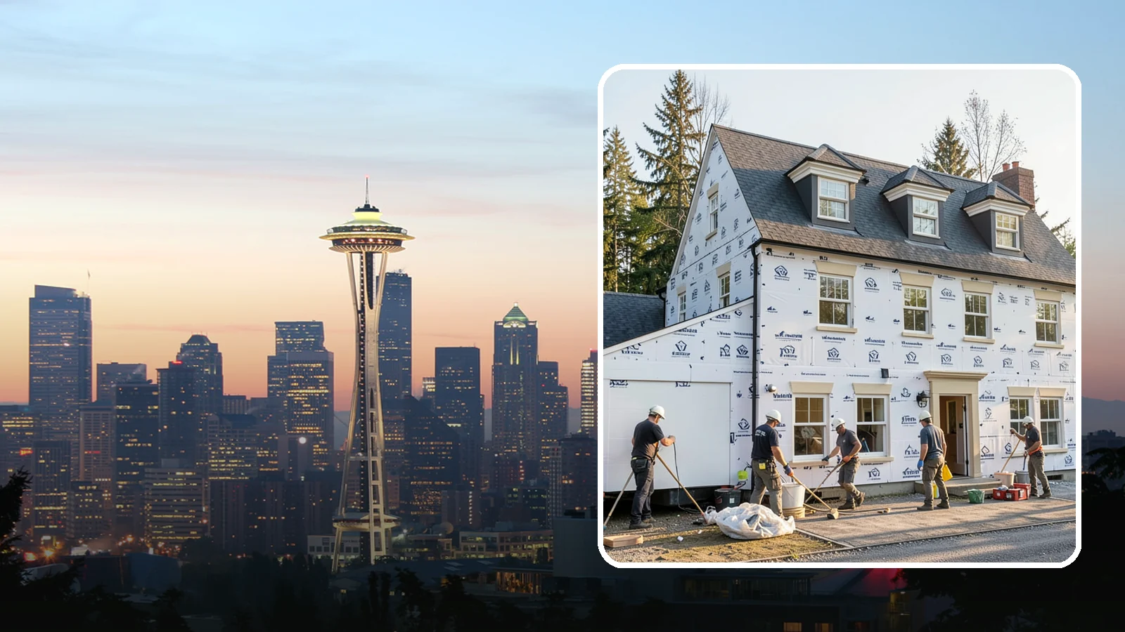 House Wrap Installation in Seattle, King County, WA - We install weather-resistive house wrap that creates a critical drainage and air barrier behind your siding.