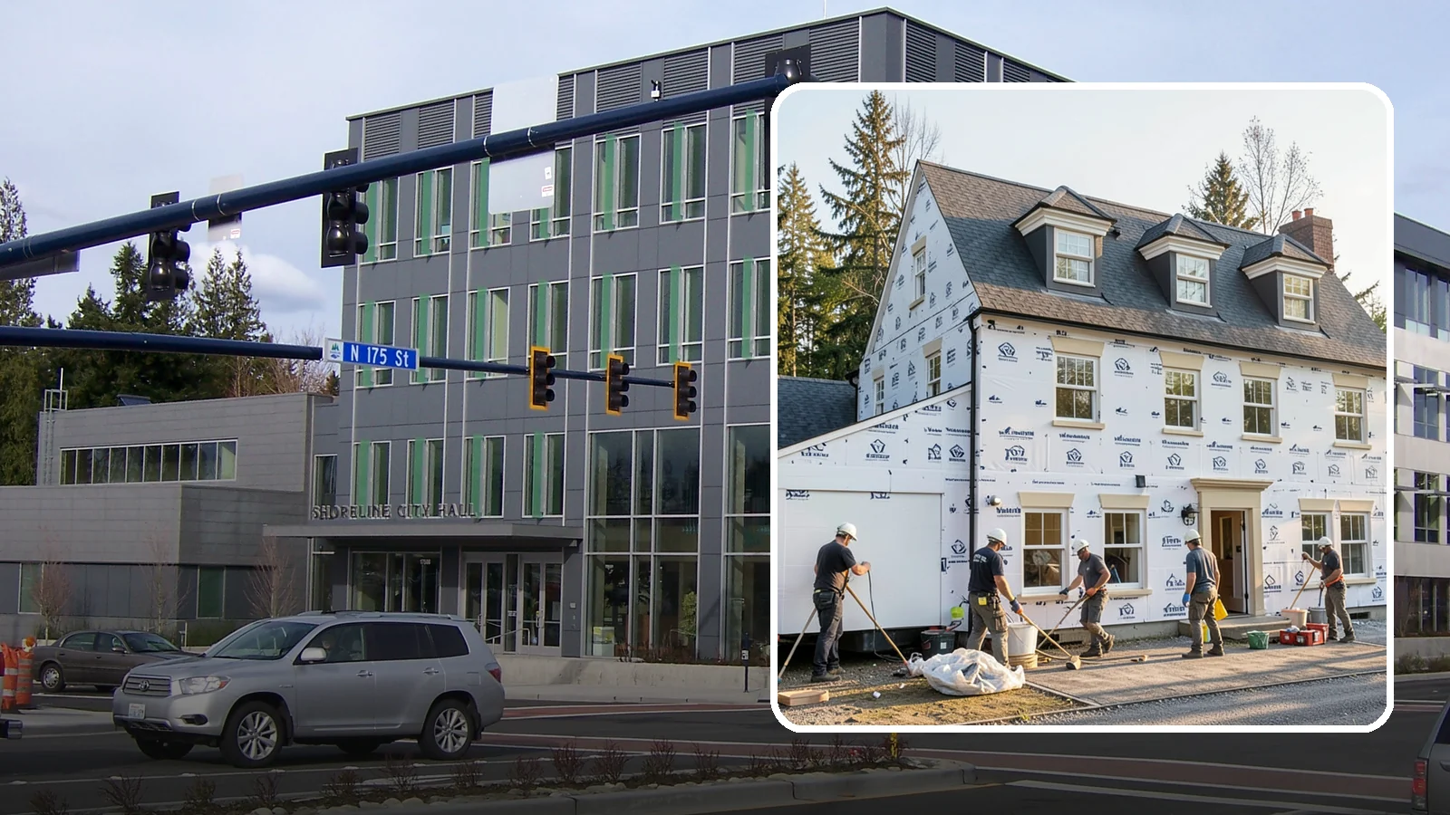 House Wrap Installation in Shoreline, King County, WA - We install weather-resistive house wrap that creates a critical drainage and air barrier behind your siding.