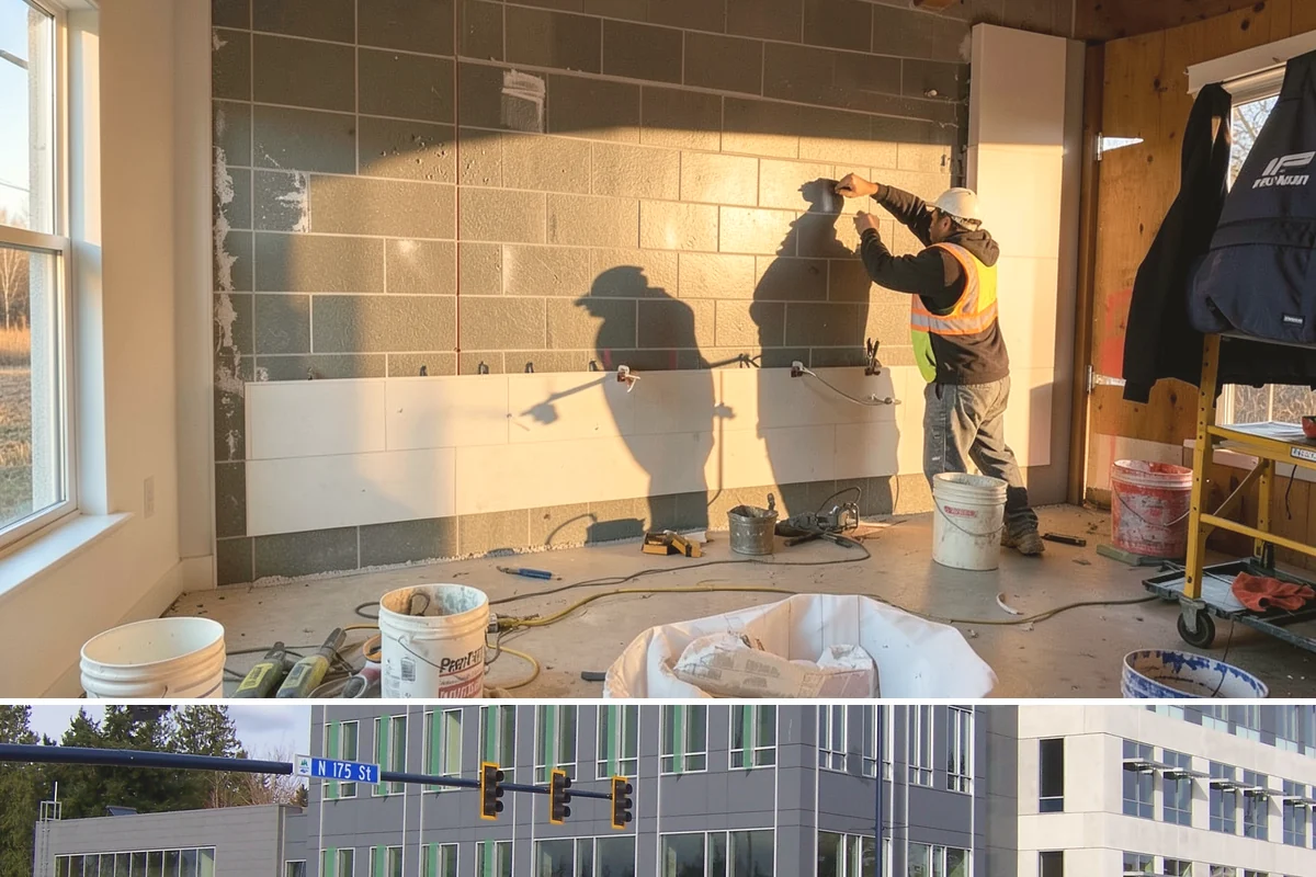 House Wrap Installation in Shoreline, King County, WA - House wrap can be installed in most conditions, but dry days ensure tapes and seals adhere fully.