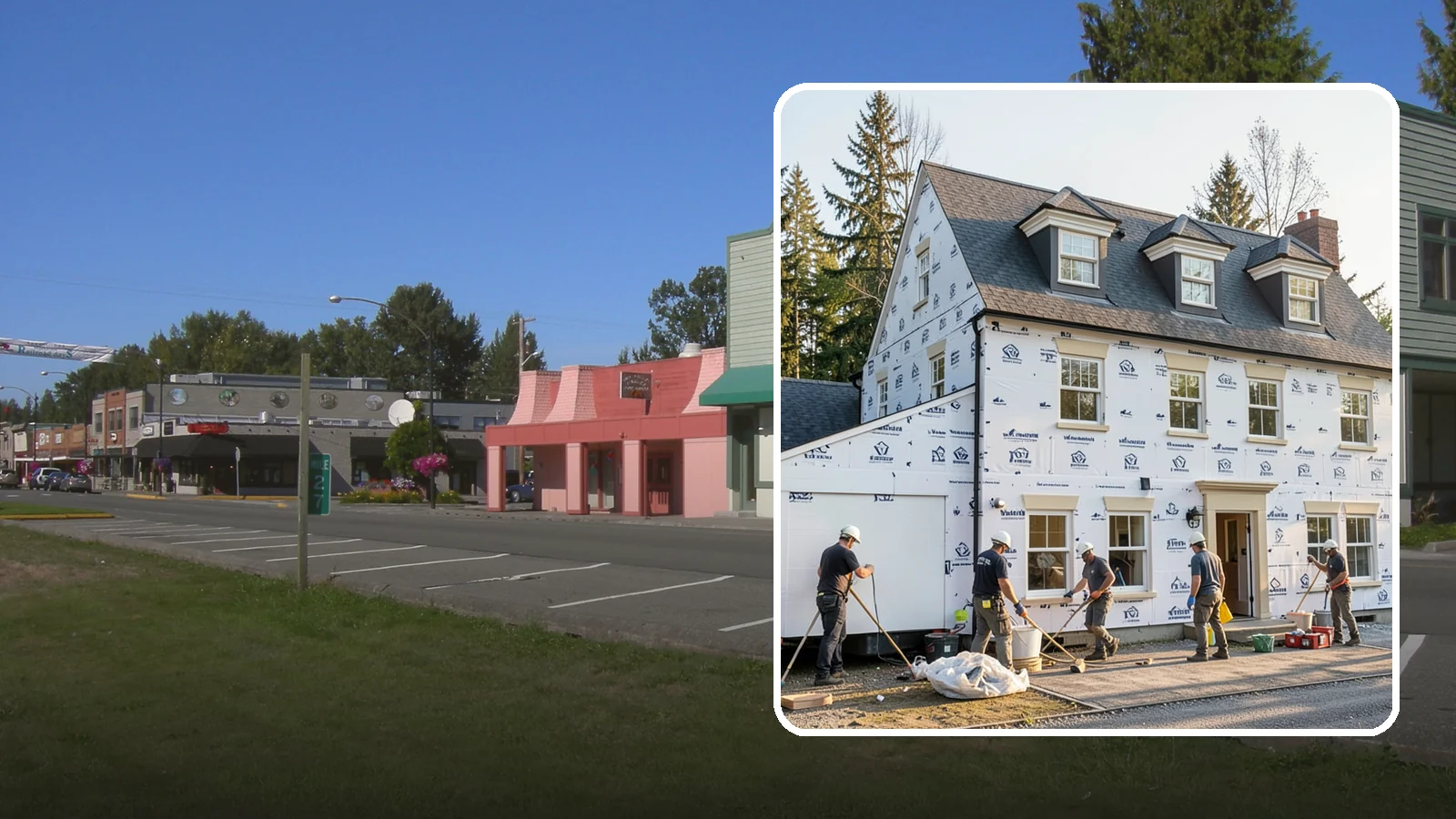 House Wrap Installation in Snoqualmie, King County, WA - We install weather-resistive house wrap that creates a critical drainage and air barrier behind your siding.