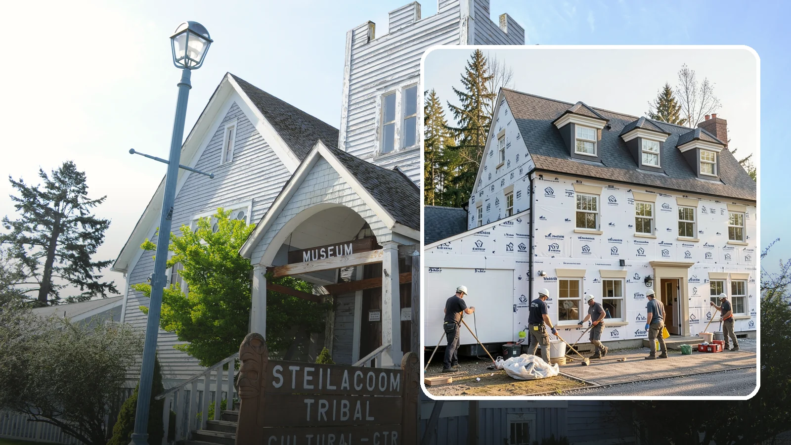 House Wrap Installation in Steilacoom, Pierce County, WA - We install weather-resistive house wrap that creates a critical drainage and air barrier behind your siding.