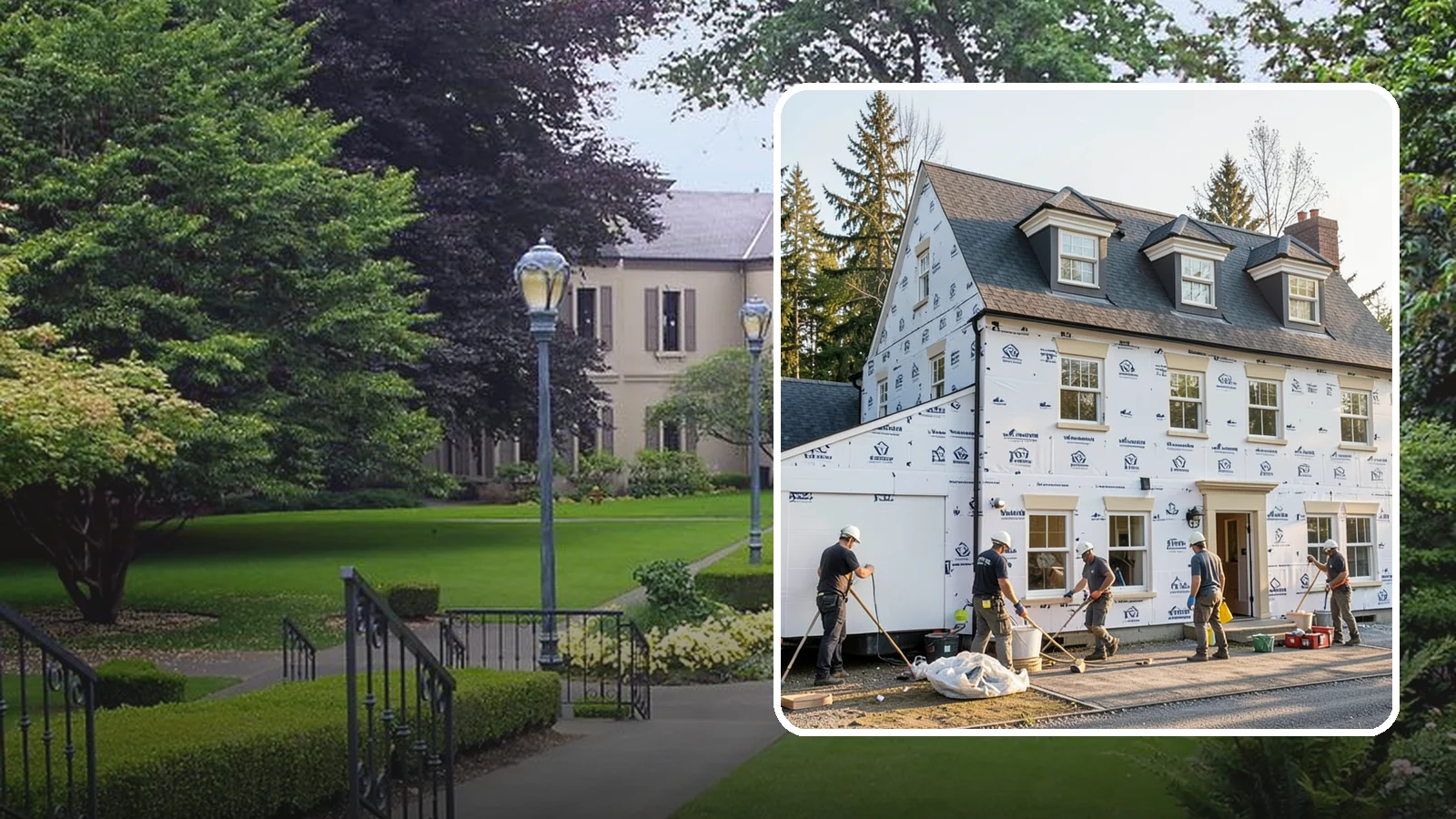 House Wrap Installation in Woodinville, King County, WA - We install weather-resistive house wrap that creates a critical drainage and air barrier behind your siding.