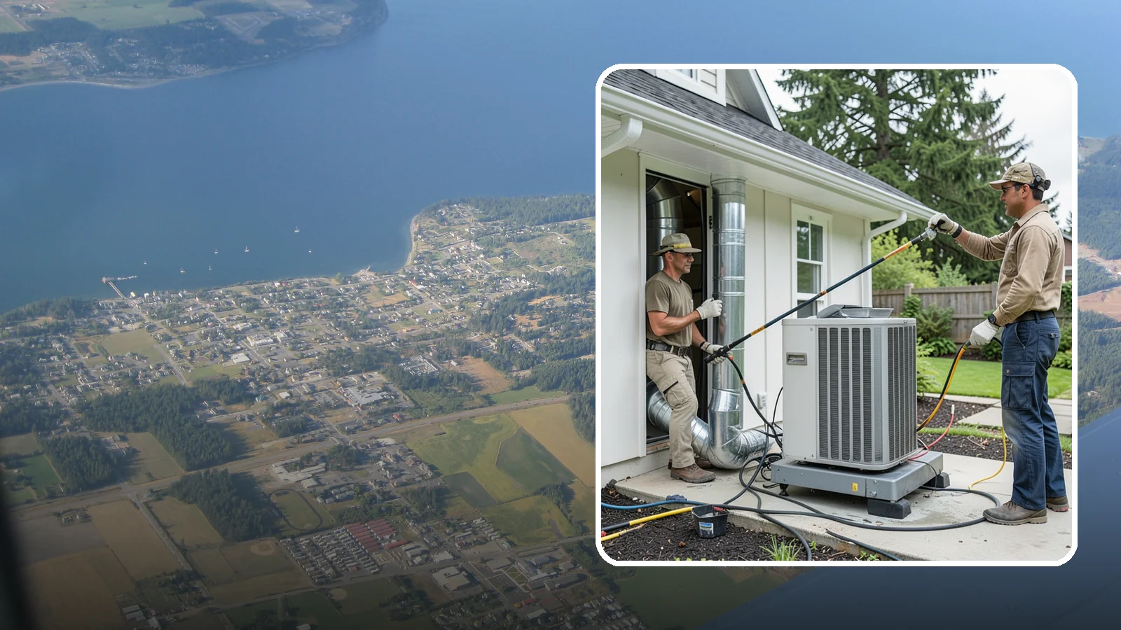 HVAC Ventilation Installation in Coupeville, Island County, WA - We install whole-house ventilation systems that supply fresh air and control moisture in tightly sealed homes.