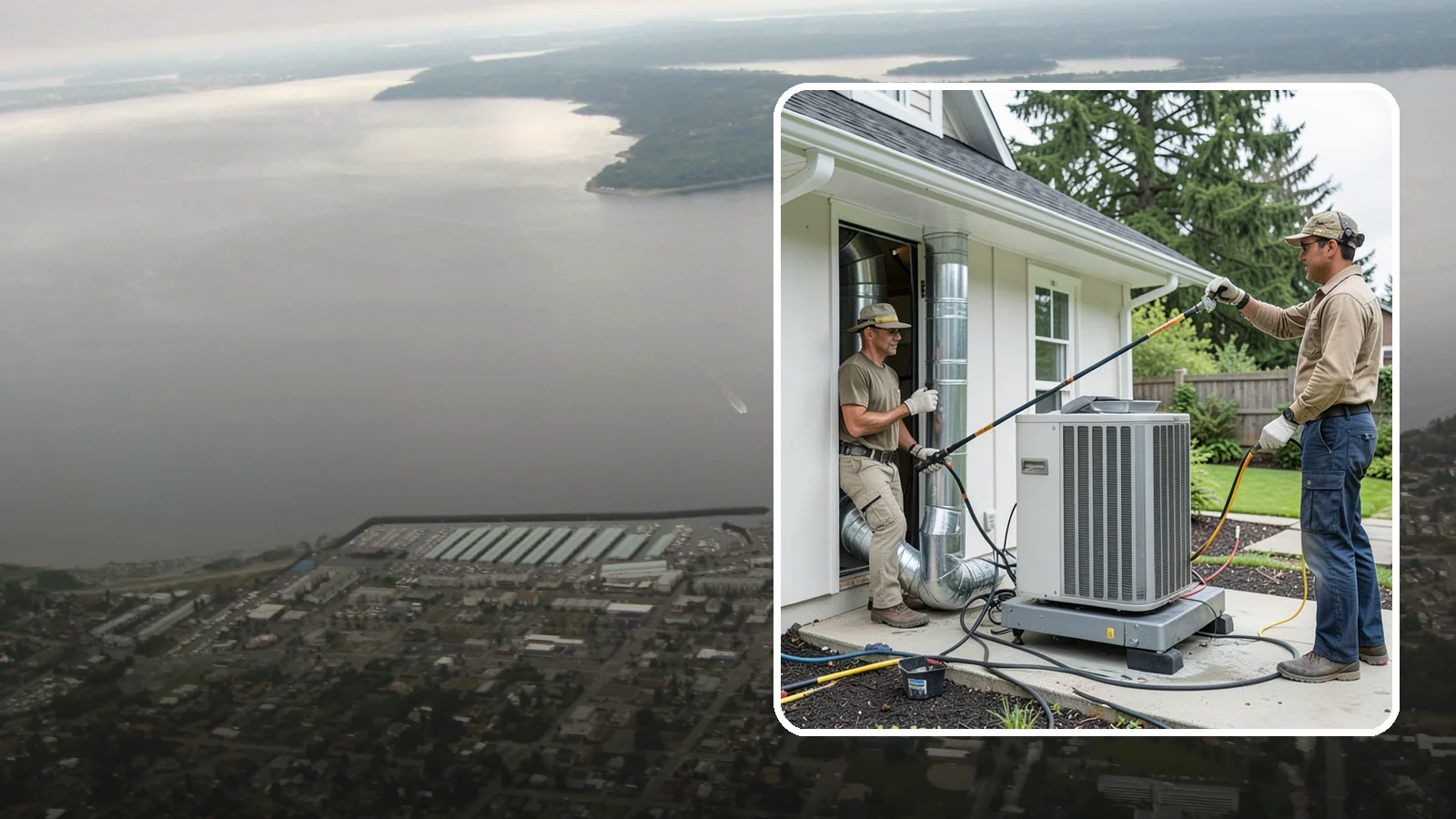 HVAC Ventilation Installation in Des Moines, King County, WA - We install whole-house ventilation systems that supply fresh air and control moisture in tightly sealed homes.