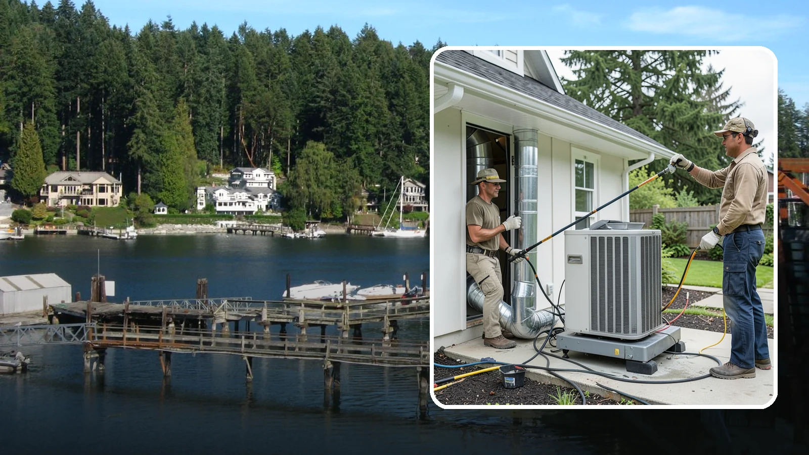 HVAC Ventilation Installation in Gig Harbor, Pierce County, WA - We install whole-house ventilation systems that supply fresh air and control moisture in tightly sealed homes.