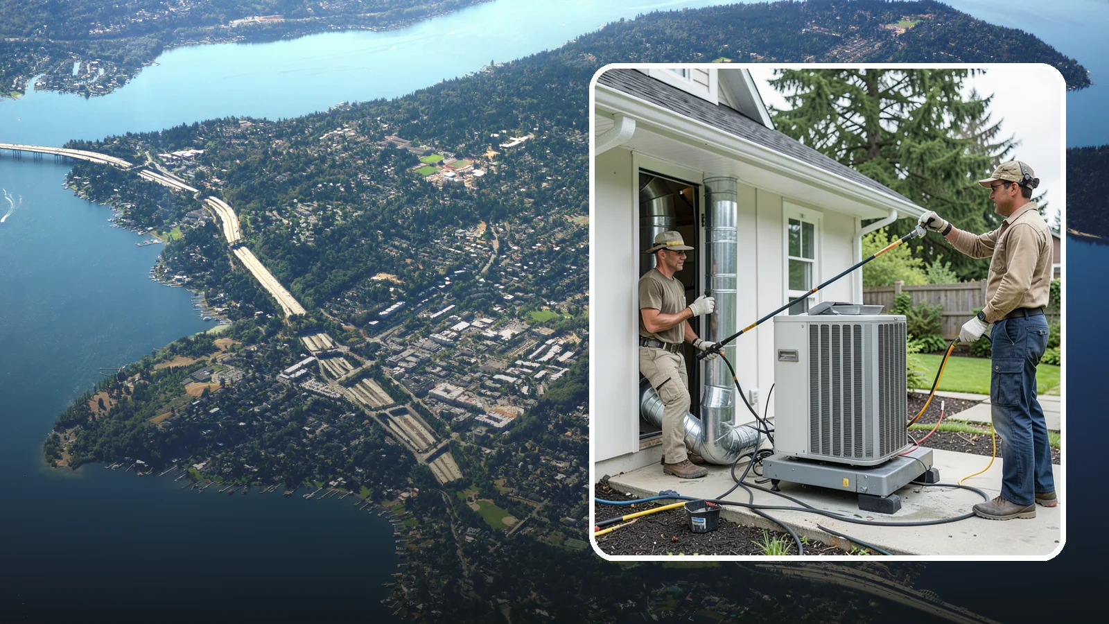 HVAC Ventilation Installation in Mercer Island, King County, WA - We install whole-house ventilation systems that supply fresh air and control moisture in tightly sealed homes.