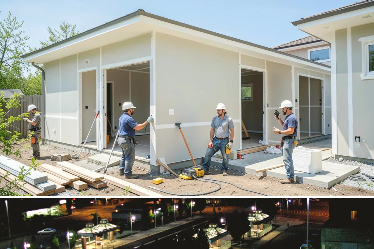 In-Law Suite Addition in Auburn, King County, WA - The exterior shell is best built in summer, while the interior suite is finished through the cooler months.