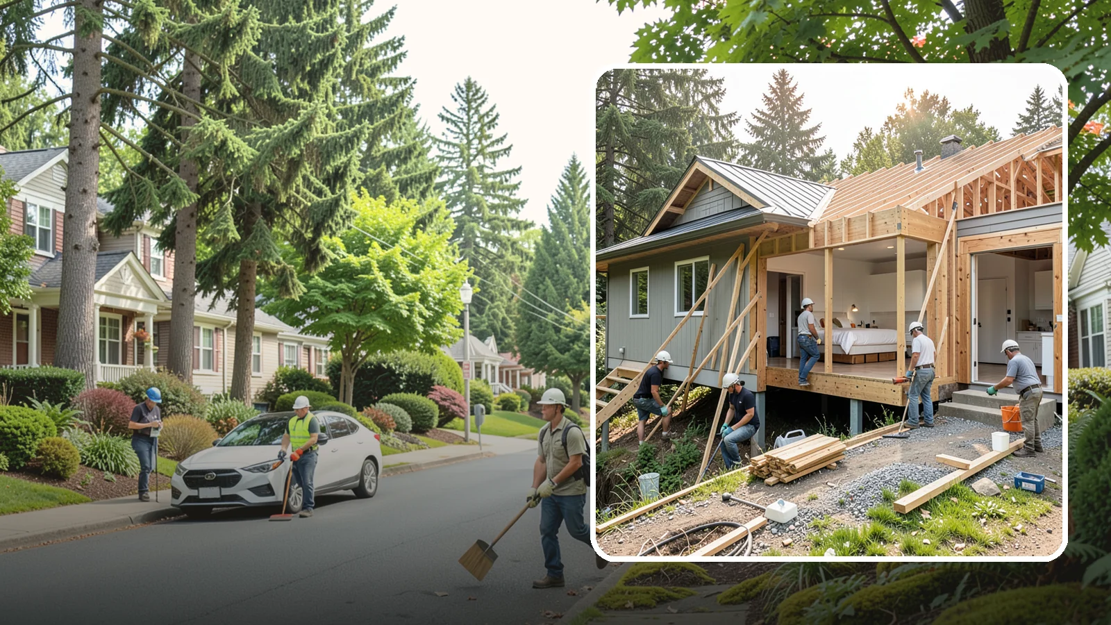 In-Law Suite Addition in Beaux Arts Village, King County, WA - An in-law suite addition adds a private living space with sleeping, bath, and often a kitchenette for extended family.
