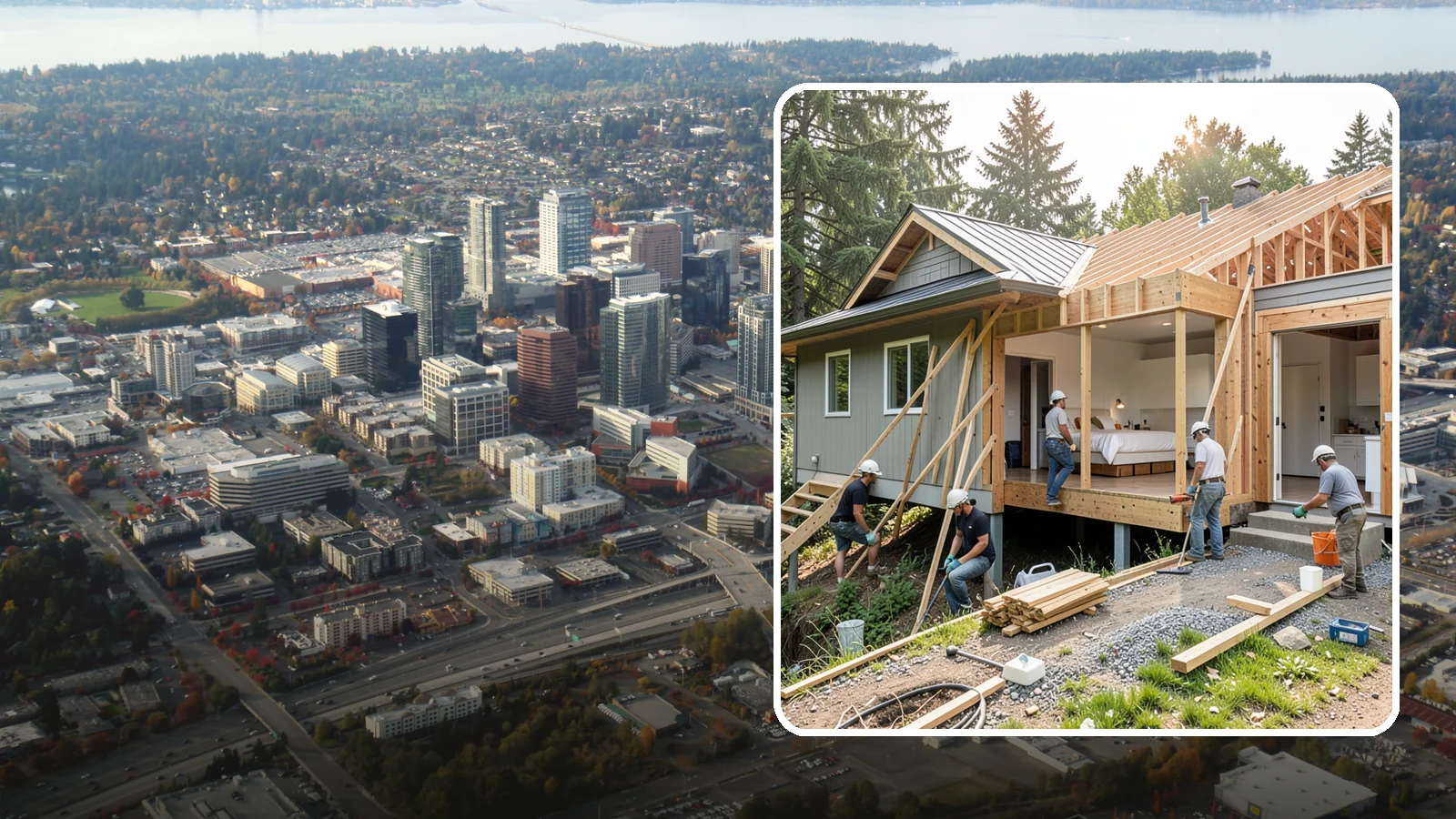 In-Law Suite Addition in Bellevue, King County, WA - An in-law suite addition adds a private living space with sleeping, bath, and often a kitchenette for extended family.