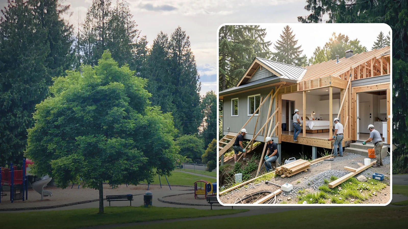 In-Law Suite Addition in Bonney Lake, Pierce County, WA - An in-law suite addition adds a private living space with sleeping, bath, and often a kitchenette for extended family.