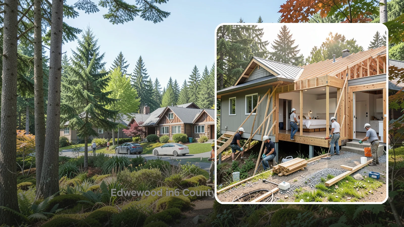 In-Law Suite Addition in Edgewood, Pierce County, WA - An in-law suite addition adds a private living space with sleeping, bath, and often a kitchenette for extended family.